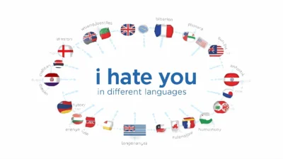 I Hate You in Different Languages