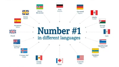number 1 in different languages