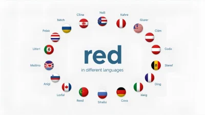 red in different languages