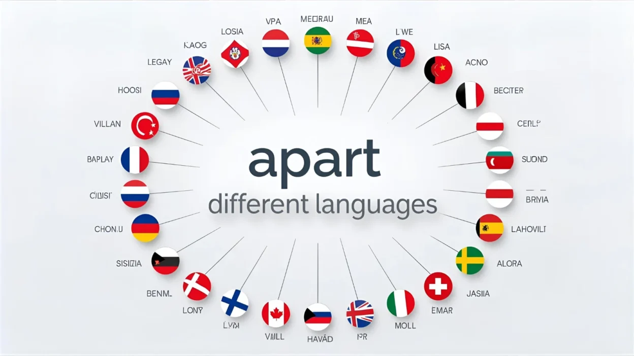 apart in different languages