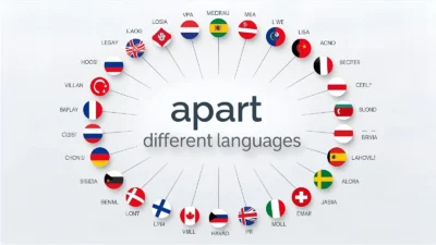apart in different languages